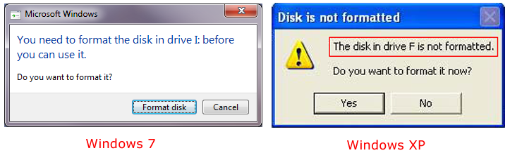 Disk Drive is Not Formatted